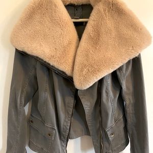 Anthropologie faux fur jacket